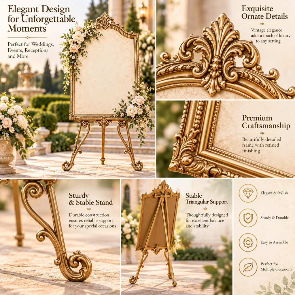 Vintage Estate Wedding Welcome Sign — view 3