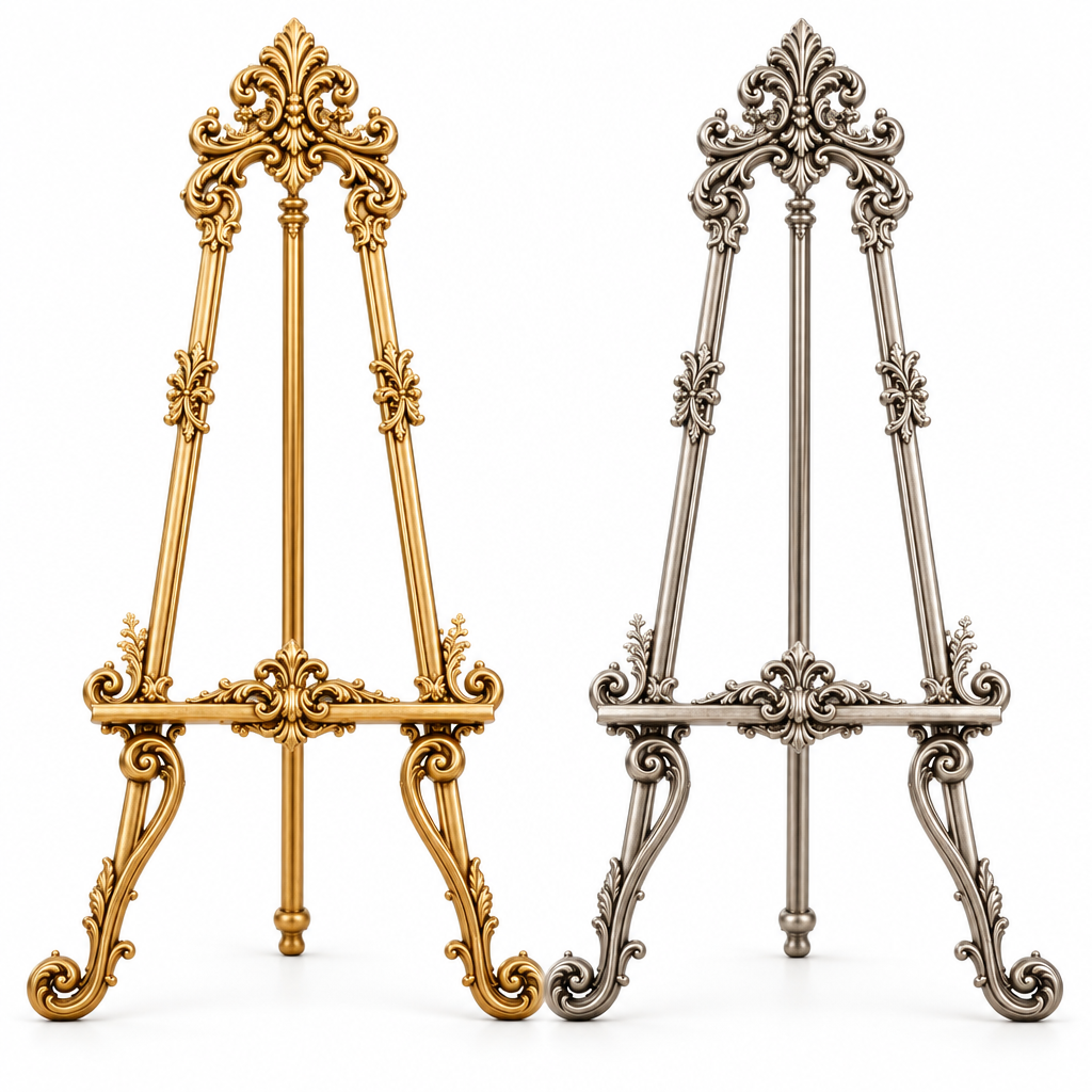 Ornate Brass Wedding Ceremony Easel — view 2