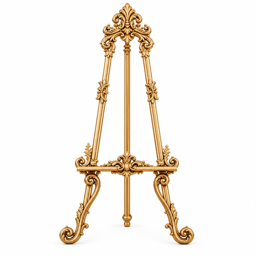 Ornate Brass Wedding Ceremony Easel — view 5