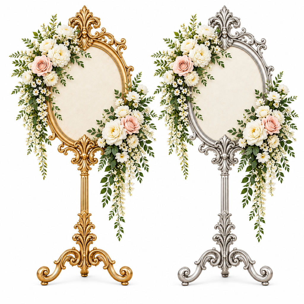 Monogrammed Aisle Flower Stand — view 3