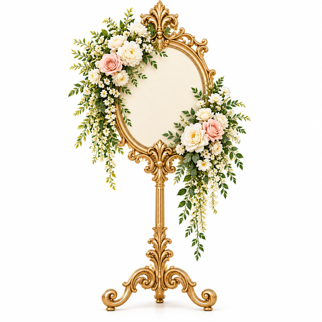 Monogrammed Aisle Flower Stand — view 4