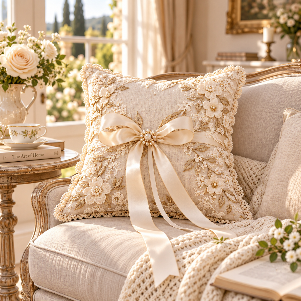 French Country Ring Bearer Pillow — view 3