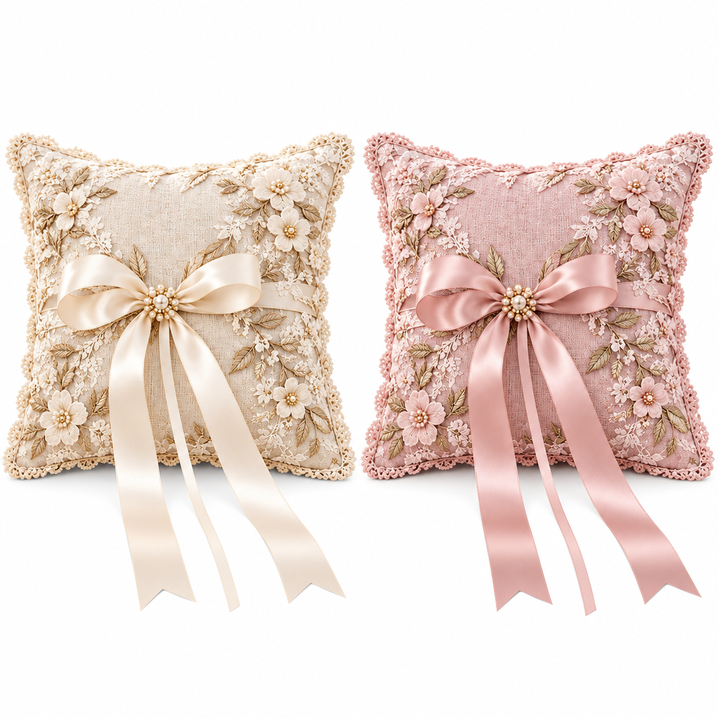 French Country Ring Bearer Pillow — view 4