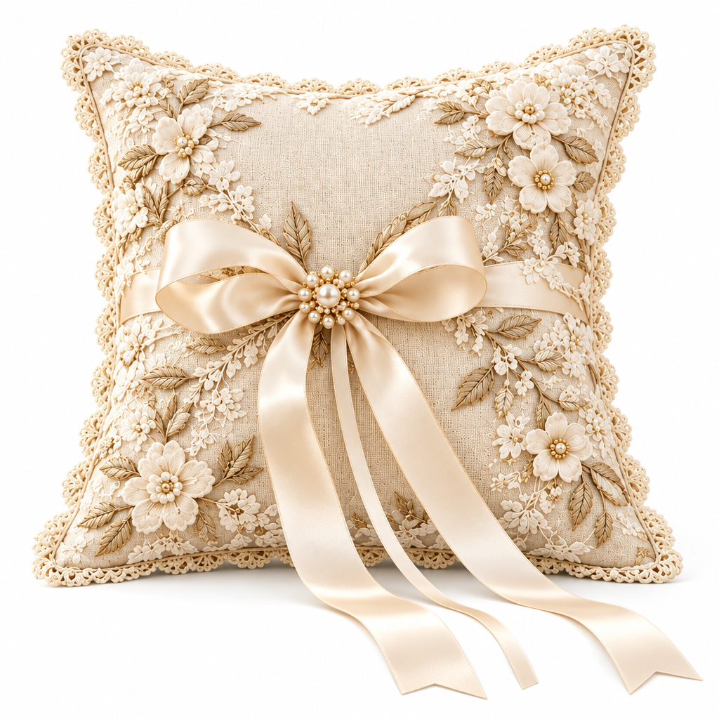 French Country Ring Bearer Pillow — view 5