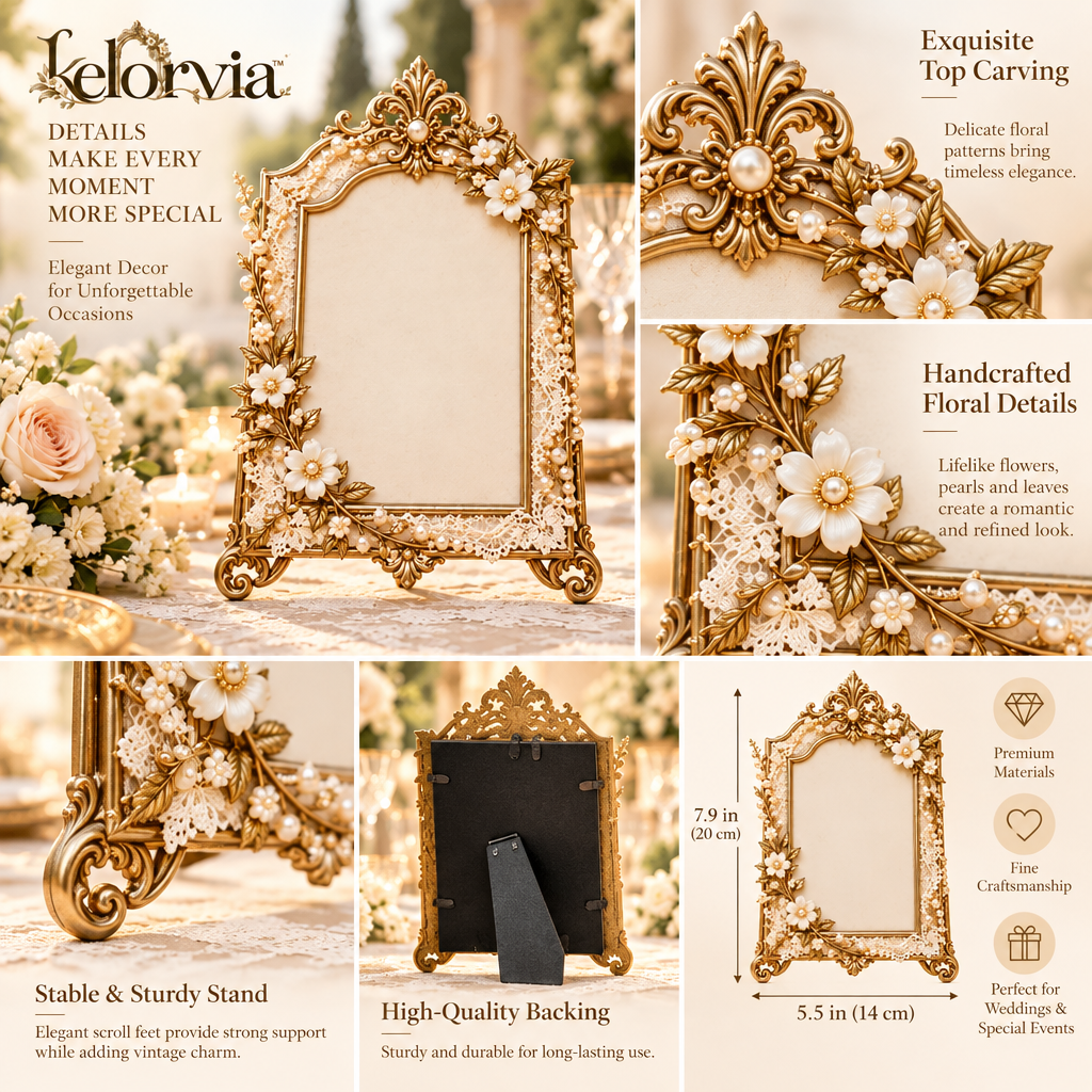 Heirloom Lace Table Number Frame — view 3