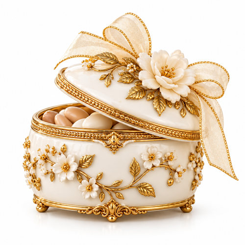 Decorative Porcelain Favor Box — view 2
