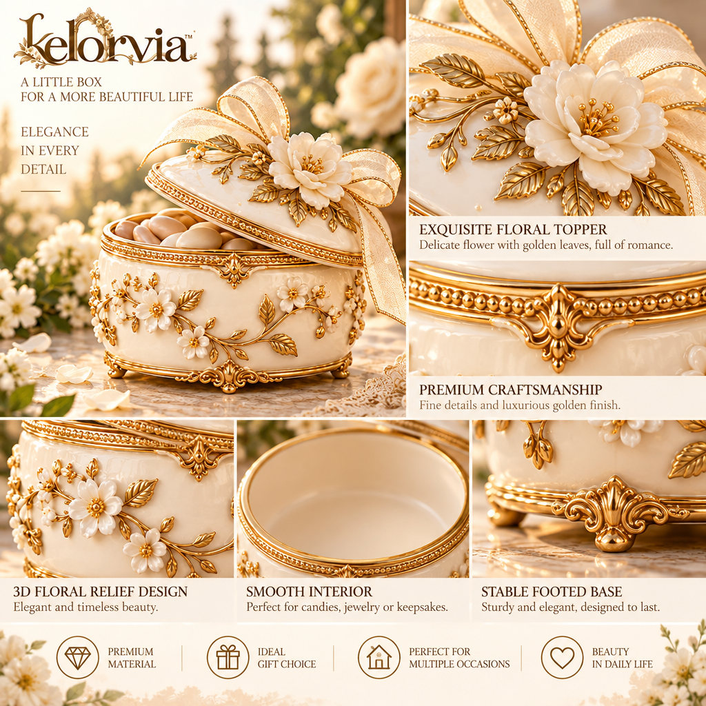 Decorative Porcelain Favor Box — view 3
