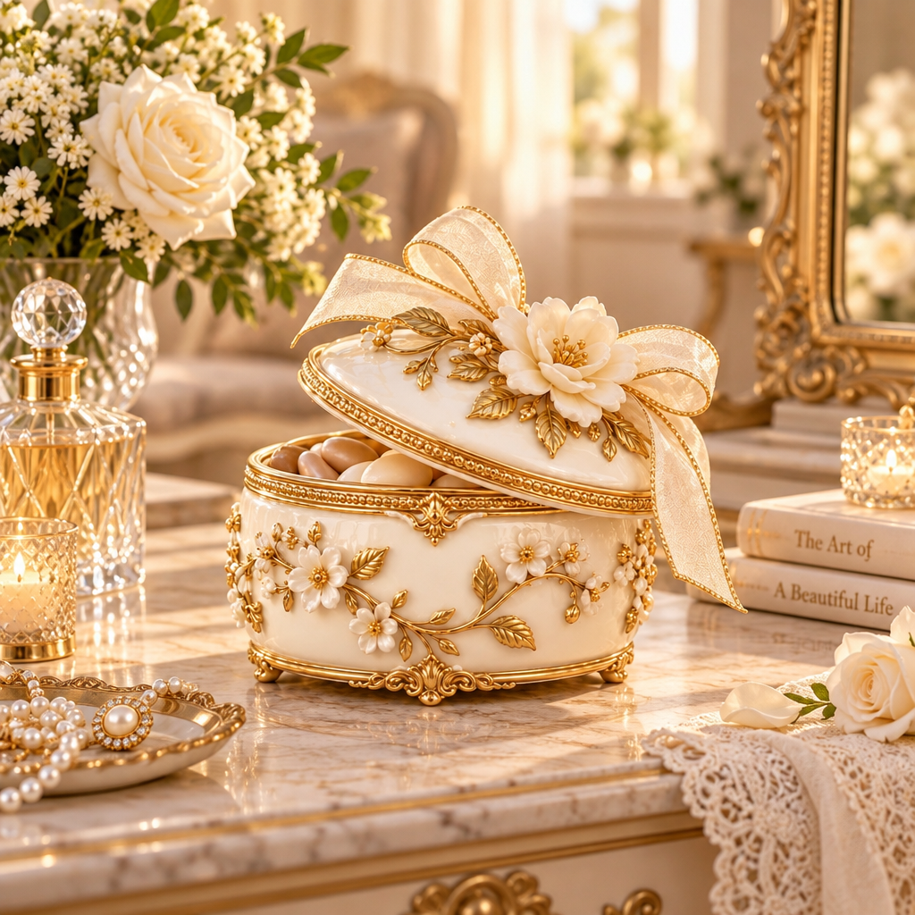 Decorative Porcelain Favor Box — view 4