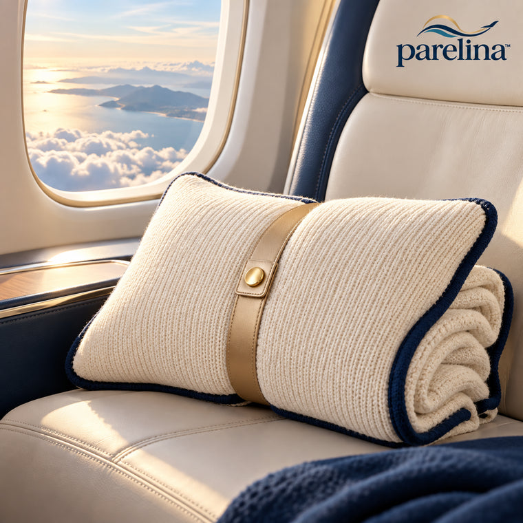 parelina™ CabinSoft Travel Blanket & Pillow — featured lifestyle image